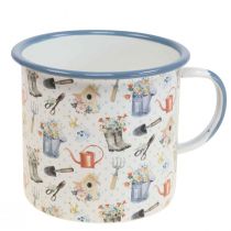 Taza de plantas taza decorativa esmaltada motivos de jardín Ø11cm