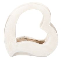 Artículo Adorno en forma de corazón para plantas y arreglos florales, diseño abierto, forma de corazón moderna, 19 cm.