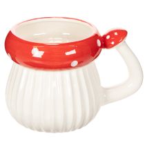 Artículo Taza de cerámica con diseño de amanita muscaria para decoración, 10 cm