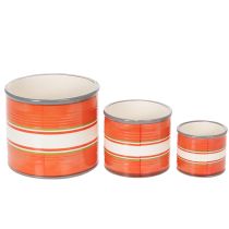 Artículo Macetas decorativas de cerámica con diseño de tomate para un toque elegante en el hogar, 14 cm, juego de 3