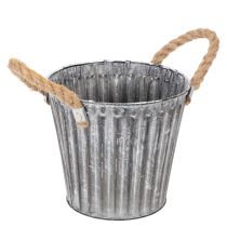 Artículo Maceta metálica, maceta decorativa con asas, jardinera, macetero Ø16,5 cm