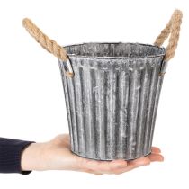 Artículo Maceta metálica, maceta decorativa con asas, jardinera, macetero Ø16,5 cm