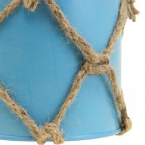 Macetero, macetero de metal, cuerda de yute H10.5cm 3pcs