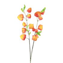 Flor artificial naranja linterna flor Physalis flores decorativas de seda 93cm 2pcs