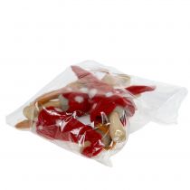 Artículo Hongos decorativos de fieltro rojo, naranja 6 piezas