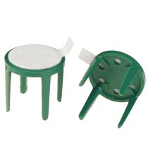 Artículo Portaalfileres con almohadilla adhesiva soporte de espuma floral verde Ø3cm 50 uds