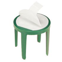 Artículo Portaalfileres con almohadilla adhesiva soporte de espuma floral verde Ø3cm 50 uds