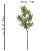 Artículo Rama de pino artificial como rama de abeto decorativa, 55 cm, 3 piezas