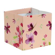 Bolsa de papel 12cm x 12cm rosa con patrón 8pcs