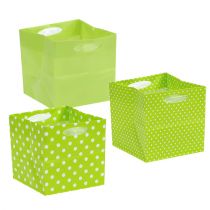 Bolsa de plástico 12cm x 12cm x 12cm tipo verde. 12 piezas