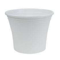 Artículo Maceta de plástico “Irys” blanco Ø22cm H18cm, 1ud