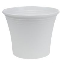 Artículo Maceta de plástico “Irys” blanco Ø29cm H24cm, 1ud