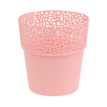 Jardinera de plástico rosa Ø14.5cm H15.5cm 1p