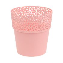 Jardinera de plástico rosa Ø14.5cm H15.5cm 1p
