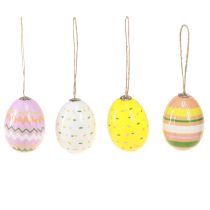 Artículo Huevos de Pascua de plástico colgantes colores surtidos Al. 3,5–5,5 cm 24 piezas