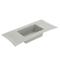 Plato de plantación gris claro 30cm x 14.5cm