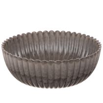 Artículo Bol redondo acanalado, recipiente decorativo para arreglos florales, 20 cm, 2 unidades