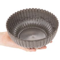 Artículo Bol redondo acanalado, recipiente decorativo para arreglos florales, 20 cm, 2 unidades