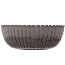 Artículo Bol redondo acanalado, recipiente decorativo para arreglos florales, 20 cm, 2 unidades