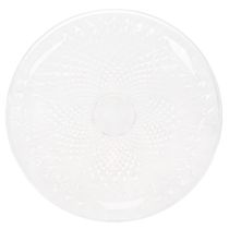 Artículo Bol redondo decorativo transparente con pie, 32 cm.