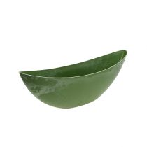 Bote de plástico verde ovalado 39cm x 12.5cm H13cm, 1ud