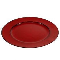 Artículo Plato plástico Ø33cm rojo-negro