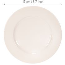 Artículo Platos redondos y sencillos para decoración y pequeños arreglos, 17 cm, 6 unidades.