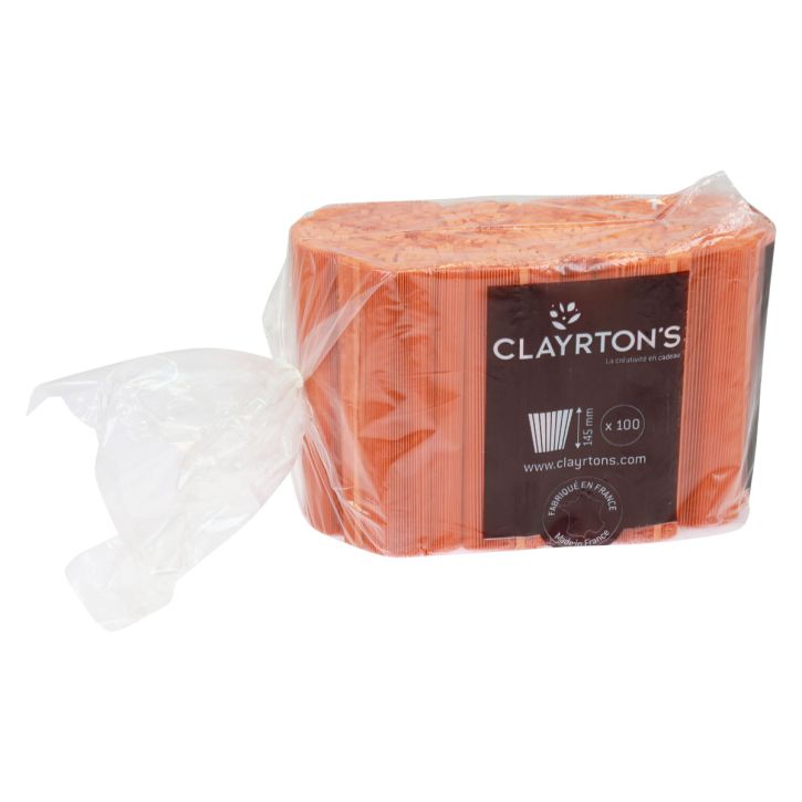 Artículo Puños plisados para maceteros naranja 14,5cm 100 piezas