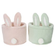 Artículo Cesta de almacenamiento de conejito de decoración de Pascua para regalos y sala de estar 18 cm 2 piezas