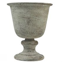 Artículo Taza jarrón de metal antiguo gris/marrón Ø18,5cm 21,5cm