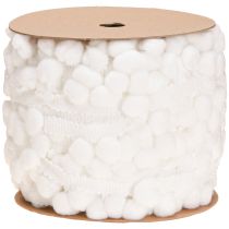 Artículo Cinta de pompones blanca decorativa con pompones 20 mm 15 m