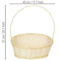 Artículo Cesta de regalo, cesta de mimbre, 44 cm x 36 cm