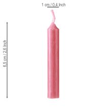 Artículo Velas para muñecas 10mm velas Wiedemann rojas 65/10 50 uds