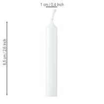 Artículo Velas para muñecas 10mm Velas Wiedemann blancas 65/10 50 piezas