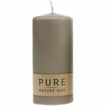 Artículo Vela de pilar pura marrón 130/60 vela de cera natural estearina y colza sostenibles