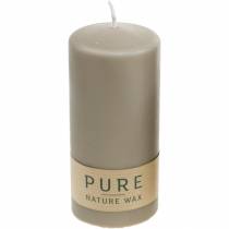 Artículo Vela de pilar pura marrón 130/60 vela de cera natural estearina y colza sostenibles