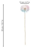 Artículo Flor de diente de león seca, elegante, duradera, fácil de cuidar, 50 cm, 4 piezas