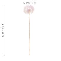 Artículo Flor decorativa de diente de león para diseño interior moderno, accesorio para el hogar, 50 cm, 4 piezas