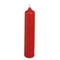 Artículo Velas piramidales velas de árbol rojo cera Ø14mm H70mm 50ud