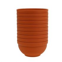 Artículo Cuenco R de plástico terracota Ø13cm, 10 piezas