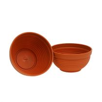 Artículo Cuenco R de plástico terracota Ø19cm, 10 piezas