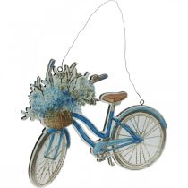 Artículo Letrero de madera decorativa para colgar bicicleta verano azul, blanco 31 × 25cm