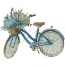 Letrero de madera decorativa para colgar bicicleta verano azul, blanco 31 × 25cm