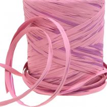 Cinta de regalo multicolor de rafia rosa-rosa, artículos de floristería, cinta decorativa L200m
