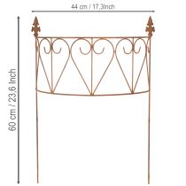Artículo Enrejado de metal para jardín, ideal para parterres y decoración versátil, 60 cm