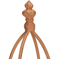 Artículo Enrejado de metal con aspecto oxidado, obelisco, 69/86 cm, juego de 2 piezas