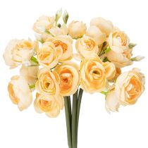 Artículo Rama de flor de ranúnculo para arreglos decorativos en jarrones, 32 cm, 5 piezas