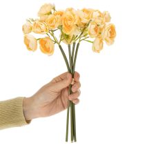 Artículo Rama de flor de ranúnculo para arreglos decorativos en jarrones, 32 cm, 5 piezas
