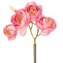 Artículo Ramo de ranúnculos artificiales, elegante decoración de mesa, 32 cm, 5 piezas