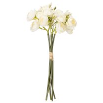 Artículo Ramo de ranúnculos artificiales, decoración floral duradera para primavera, 32 cm, 5 piezas
